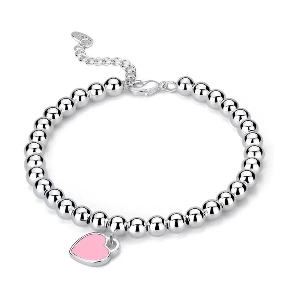 Please Return to 925 Beaded Real Silver Bracelet - Picture 4 of 16